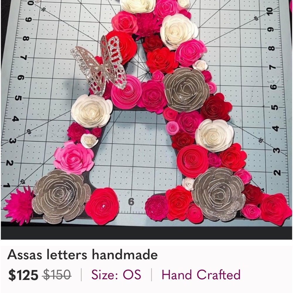 Letters with flowers
